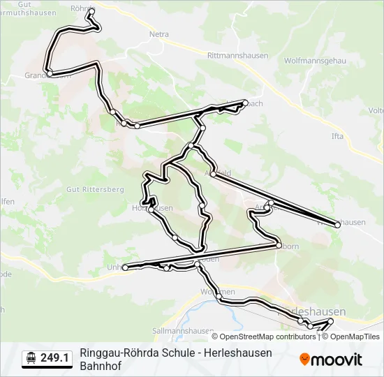 S-Bahn 249.1: карта маршрута