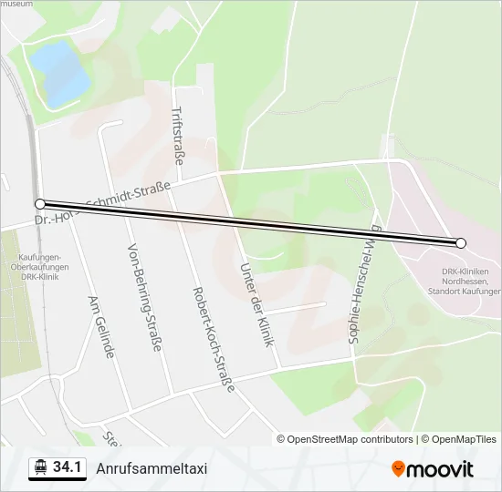 S-Bahn 34.1: карта маршрута