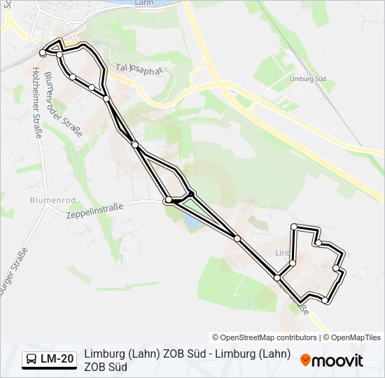 LM-20 Bus Line Map