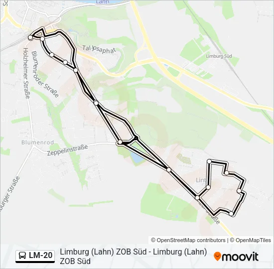 LM-20 Bus Line Map