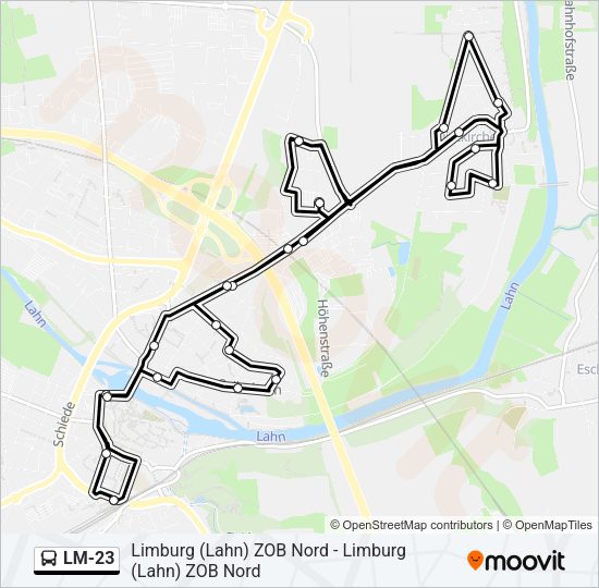 LM-23 Bus Line Map
