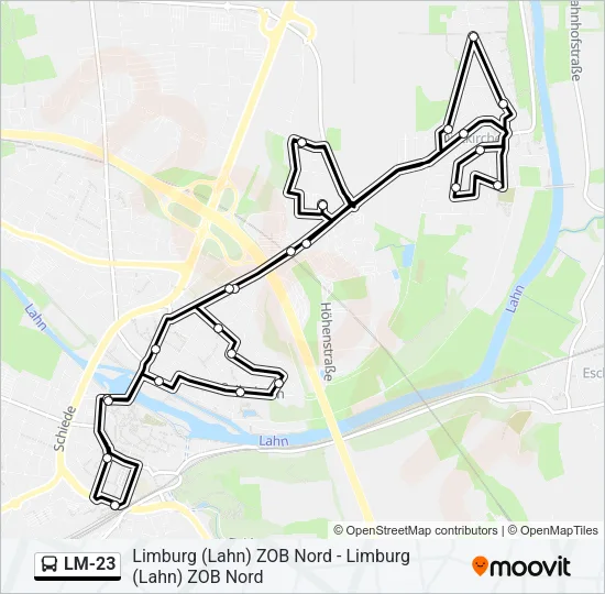 LM-23 Bus Line Map