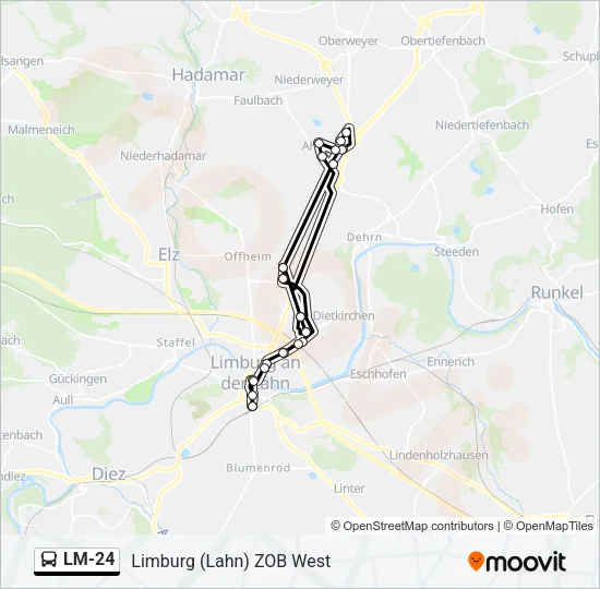 LM-24 Bus Line Map