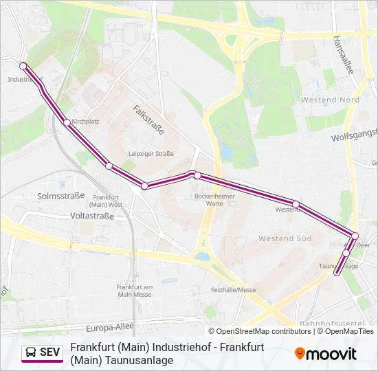 SEV Bus Line Map