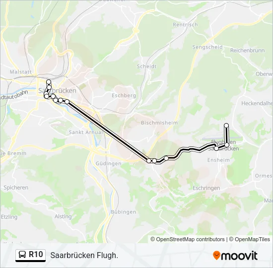 R10 Bus Line Map