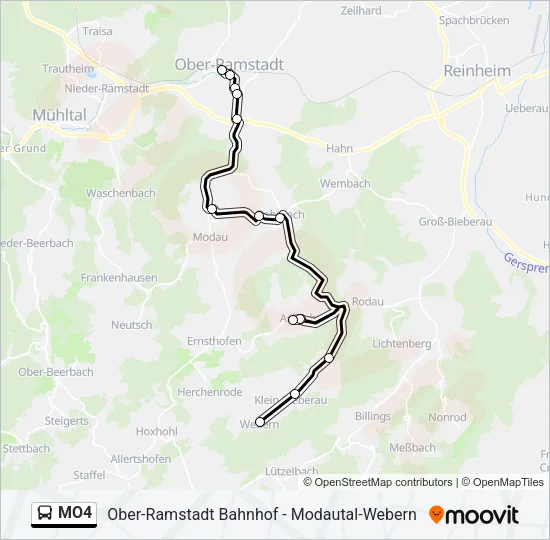 MO4 Bus Line Map