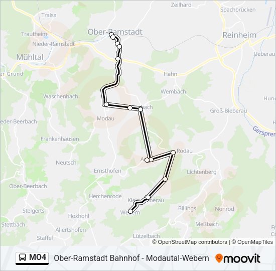 MO4 Bus Line Map