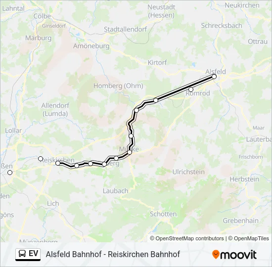 EV Bus Line Map