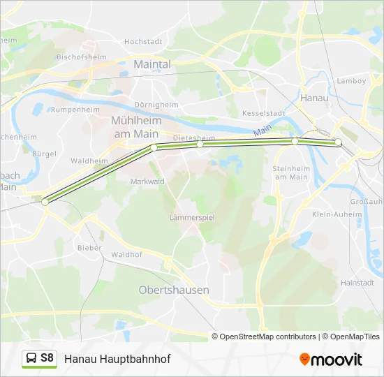 S8 Bus Line Map