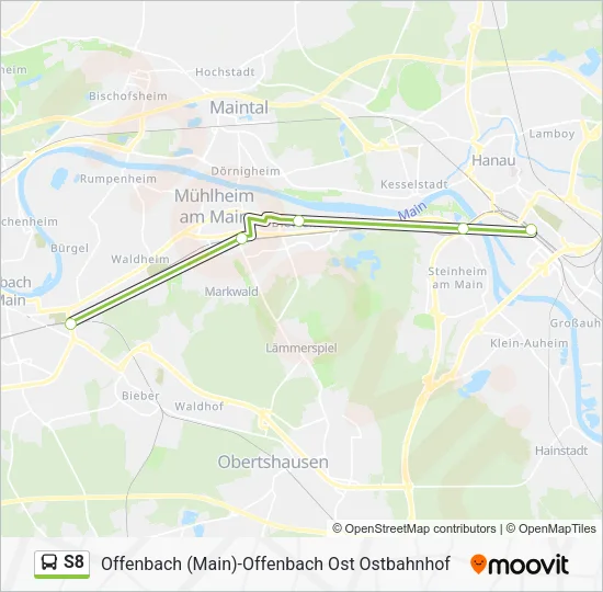 S8 Bus Line Map