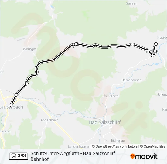 393 Bus Line Map