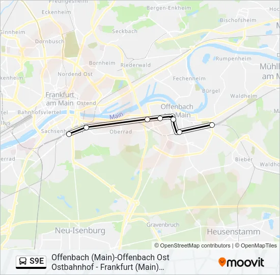 S9E Bus Line Map