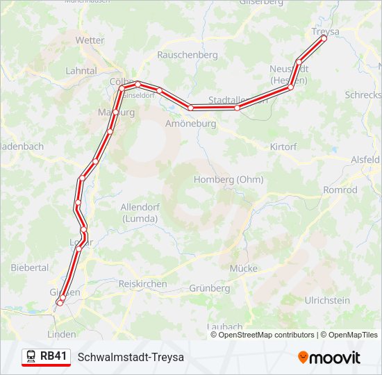 RB41 Train Line Map