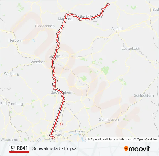 RB41 Train Line Map