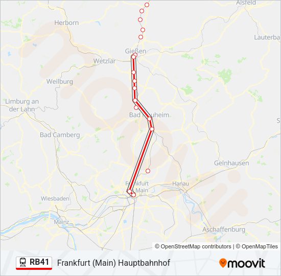 RB41 Train Line Map