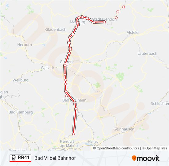 RB41 Train Line Map