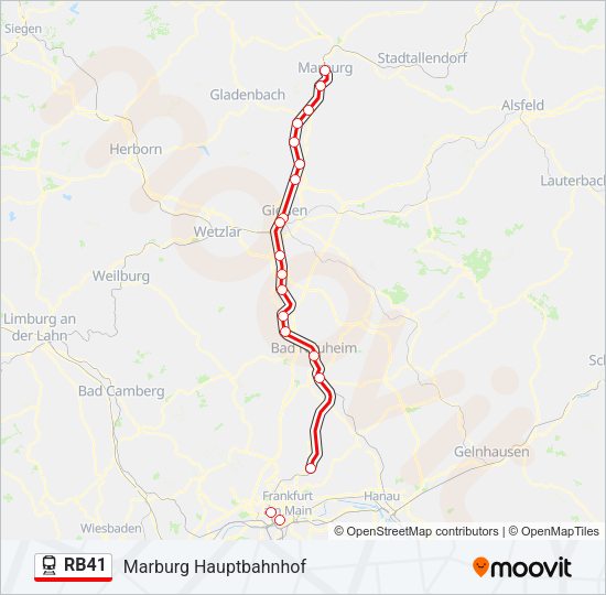 RB41 Train Line Map