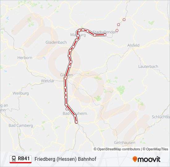 RB41 Train Line Map