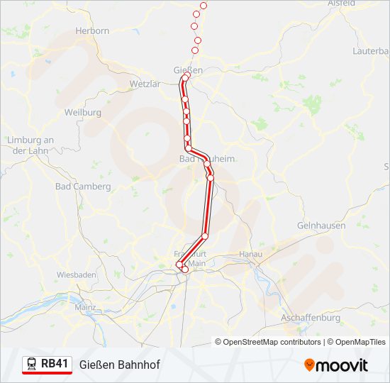 RB41 Train Line Map