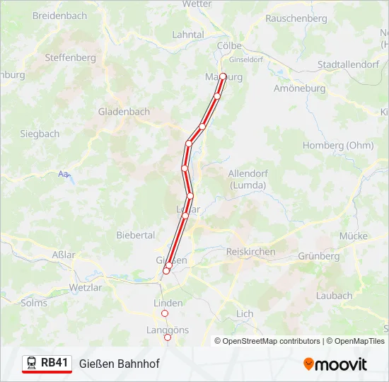 RB41 Train Line Map