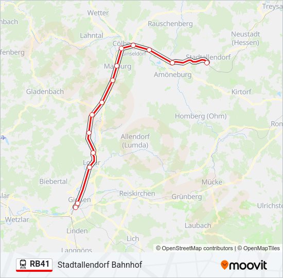 RB41 Train Line Map