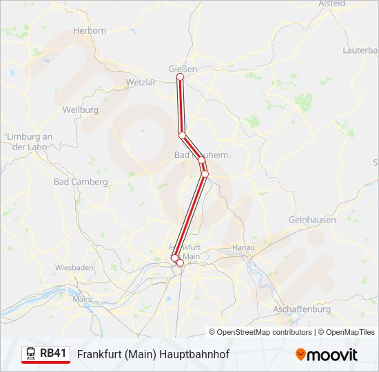 RB41 Train Line Map