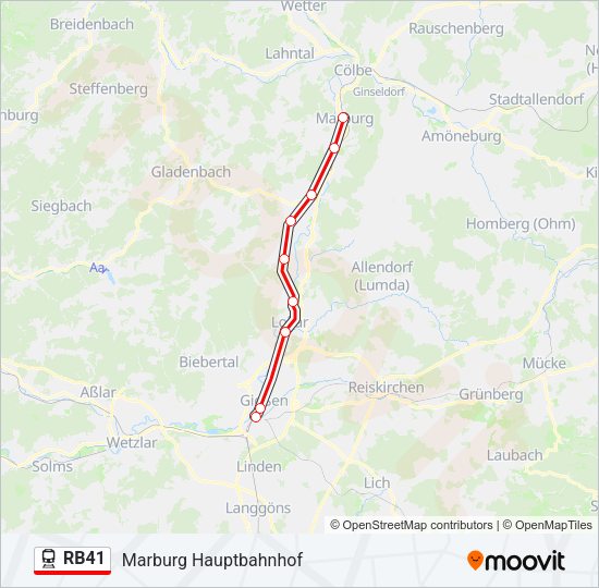 RB41 Train Line Map