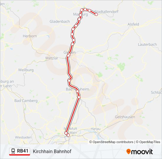 RB41 Train Line Map