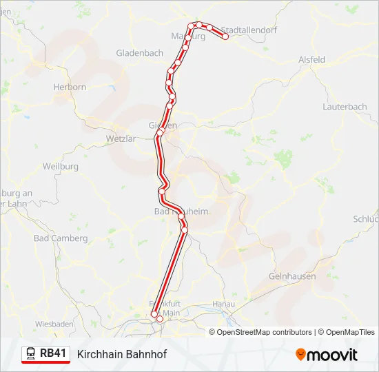 RB41 Train Line Map