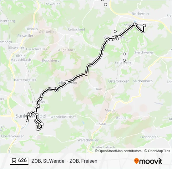 626 Bus Line Map