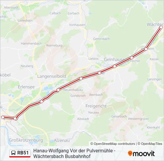 RB51 Bus Line Map