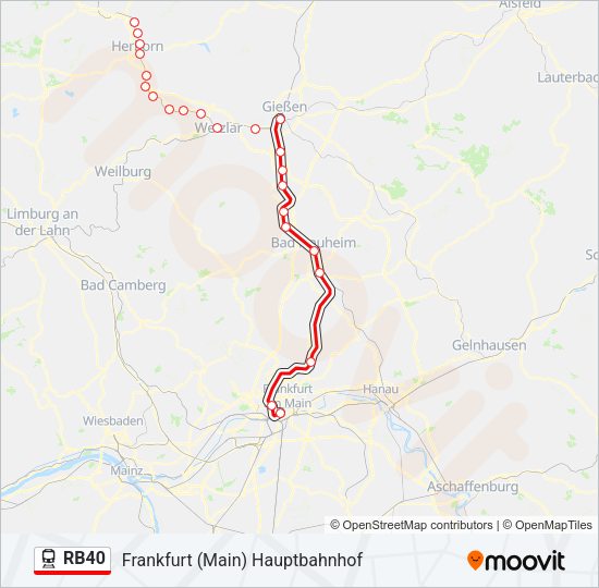 RB40 Train Line Map