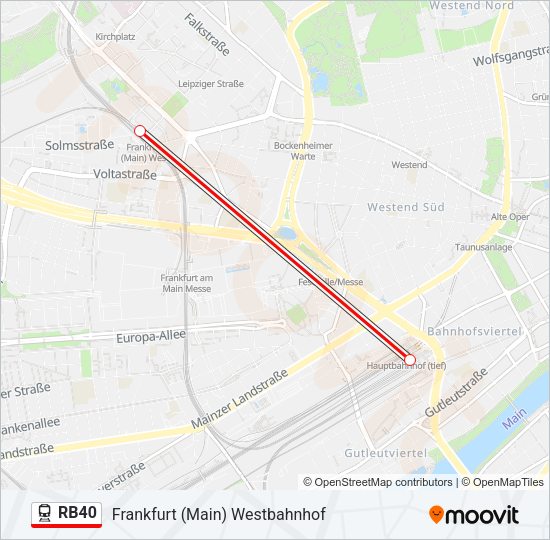 RB40 Train Line Map