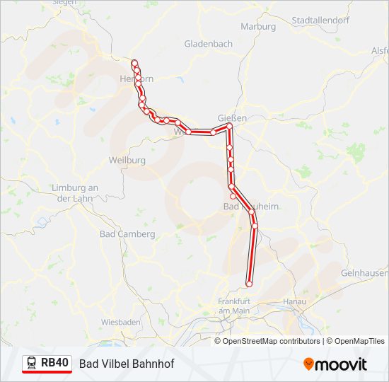 RB40 Train Line Map