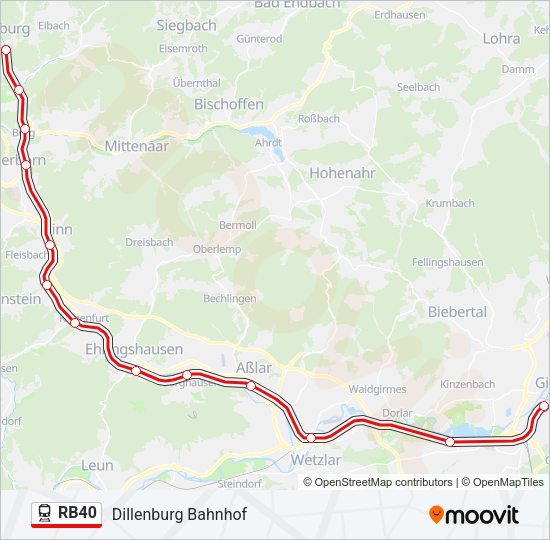 RB40 Train Line Map