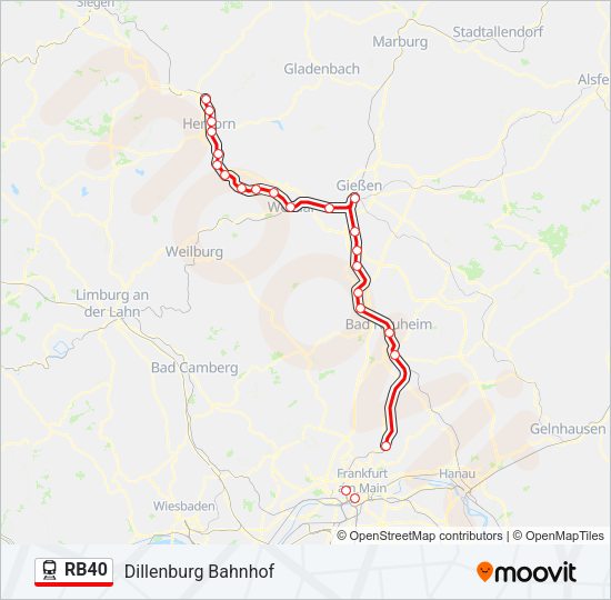 RB40 Train Line Map