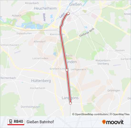 RB40 Train Line Map