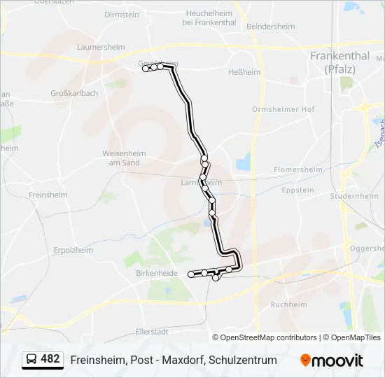 482 Bus Line Map