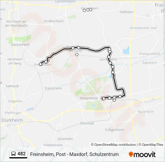 482 Bus Line Map