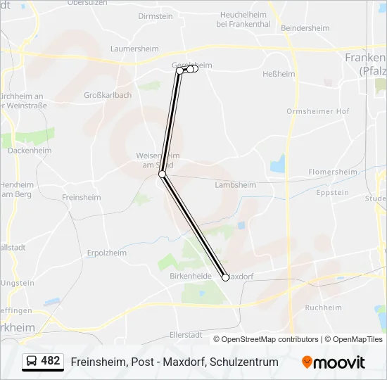 482 Bus Line Map