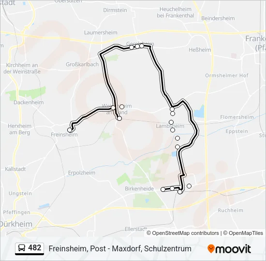 482 Bus Line Map