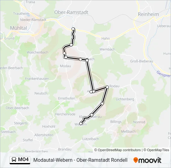 MO4 Bus Line Map
