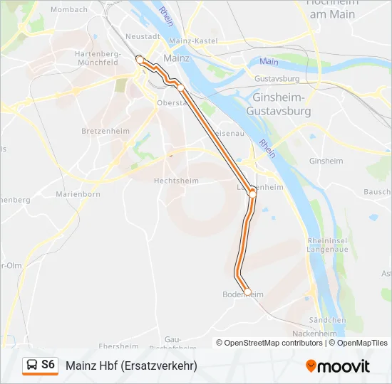S6 Bus Line Map