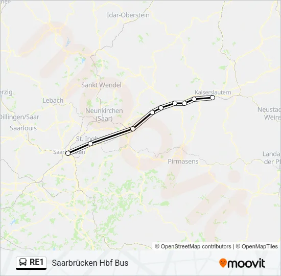 RE1 Bus Line Map