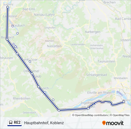 RE2 Bus Line Map