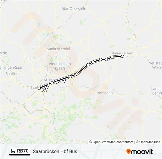 RB70 Bus Line Map