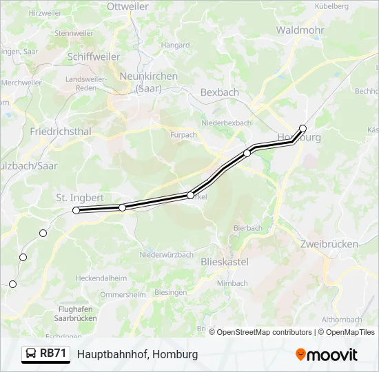 RB71 Bus Line Map
