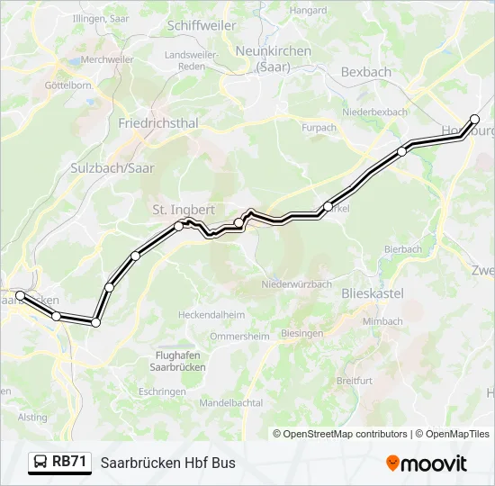 RB71 Bus Line Map