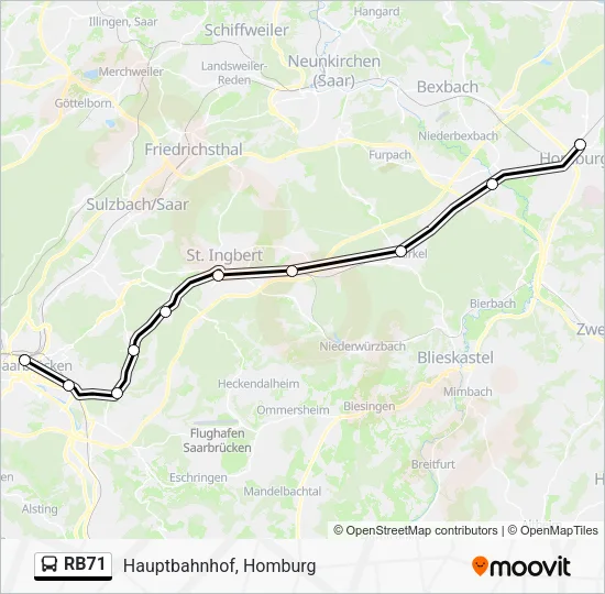 RB71 Bus Line Map