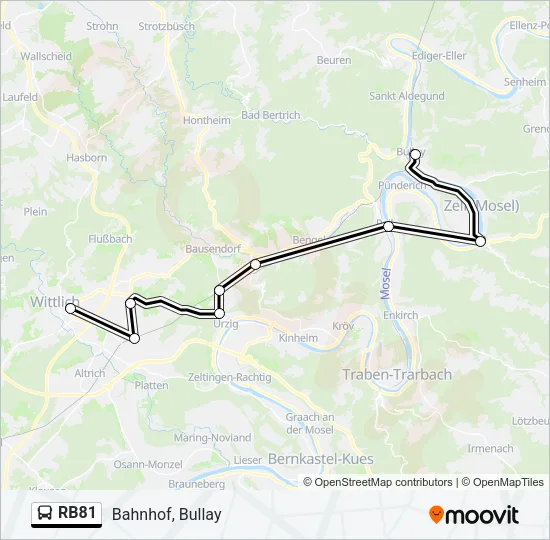 RB81 Bus Line Map